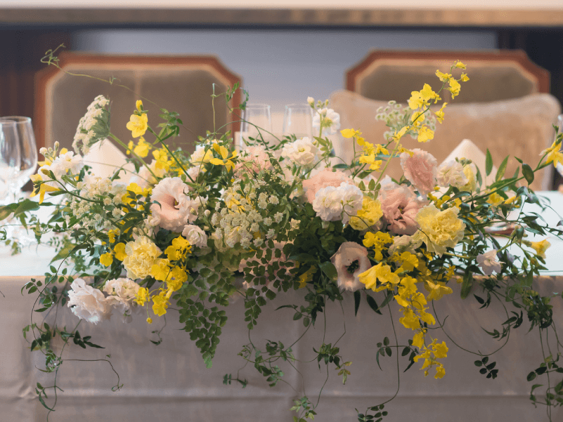 花嫁さんになろう ~高砂席用のお花~
