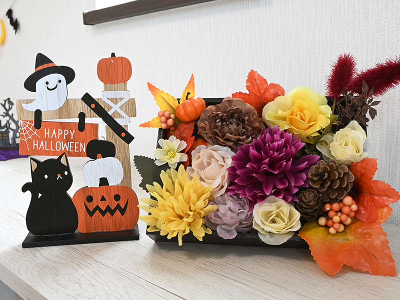 ハロウィンフラワーアレンジを作ろう!