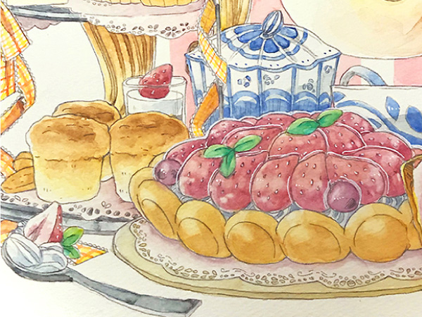 水彩でお菓子を描こう!クリスマス編