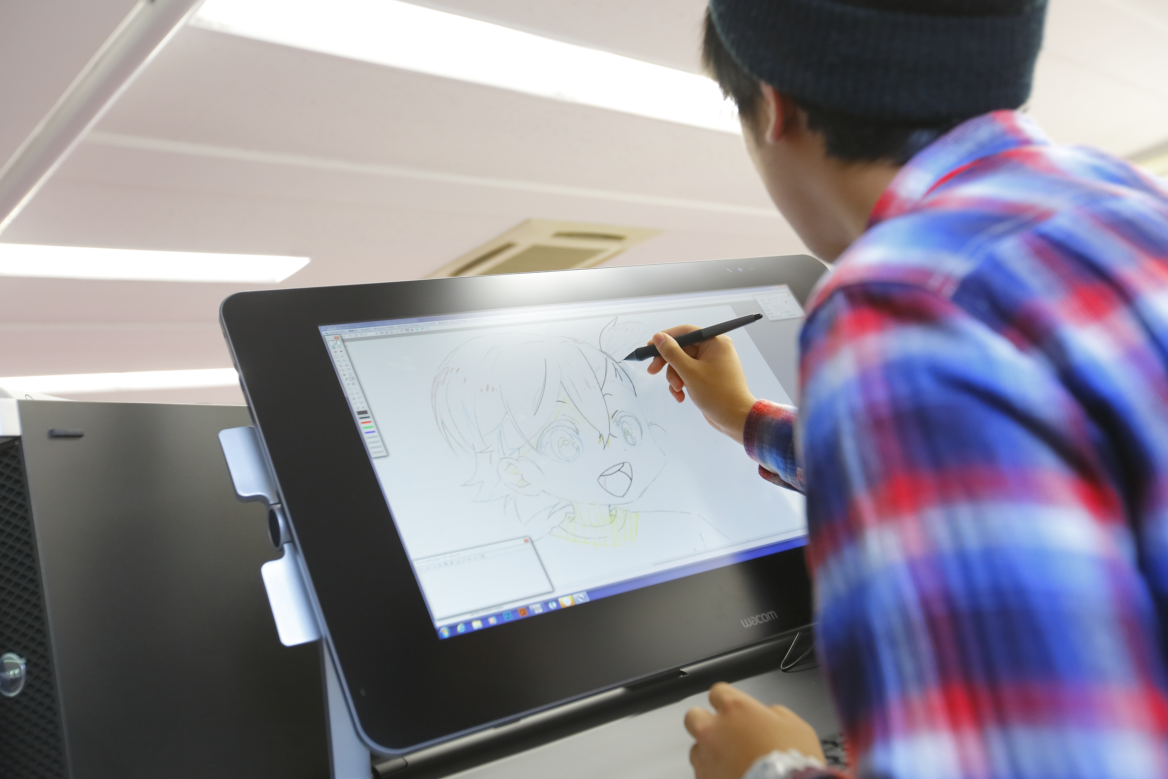 液晶タブレットでデジタル作画体験!